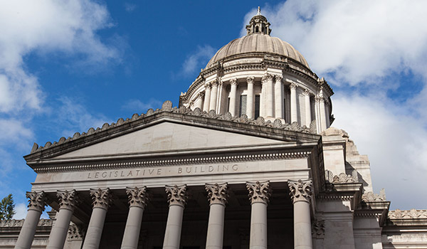 The legislative building in Olympia, WA