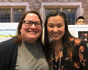 Rona Kaufman, English Department Faculty and Kyomi Kishaba ’20 present research from their Kelmer Roe project at University of Washington.
