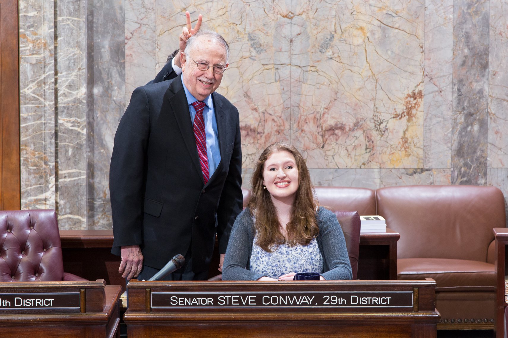 Libby with Senator Steve Conway