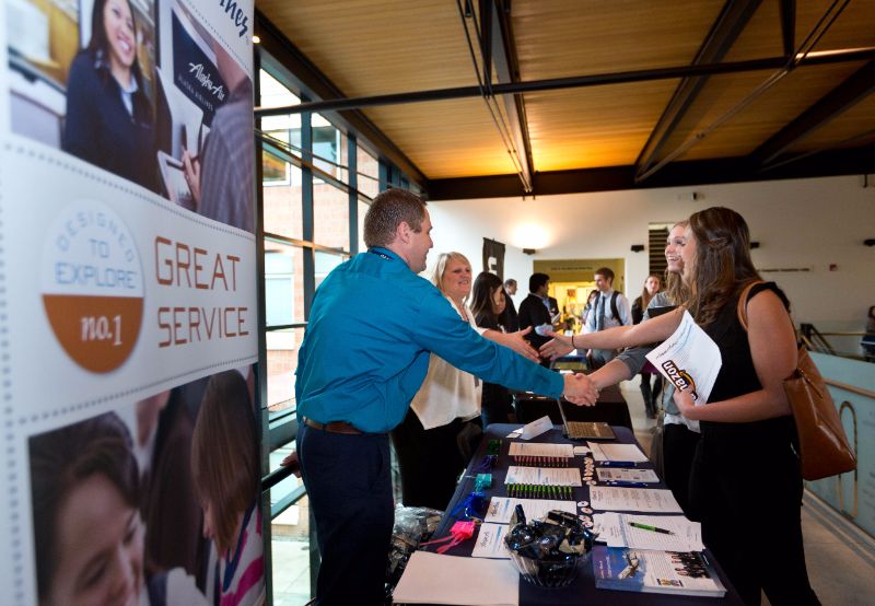 Making connections through a PLU Career Connection's event