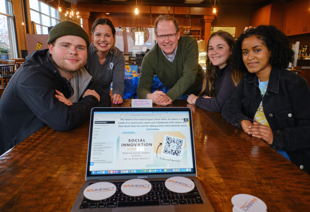 Innovation team photo, Monday, April 4, 2022, at PLU. (PLU Photo/John Froschauer)