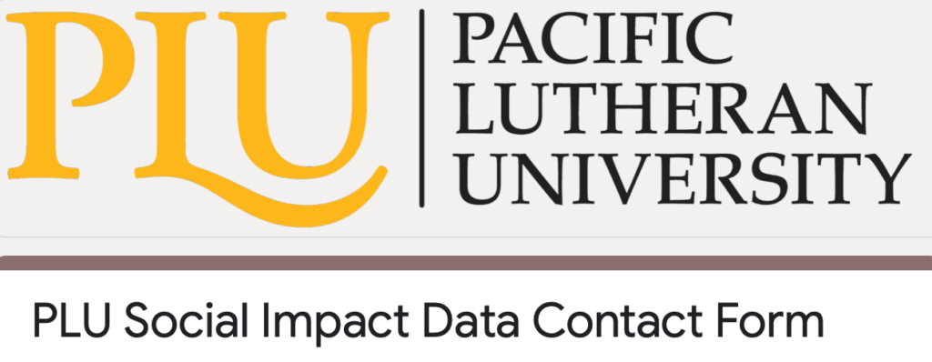 PLU Social Impact Data Form