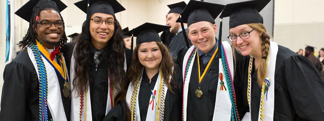 Graduates at PLU Commencement