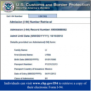 I-94 sample document