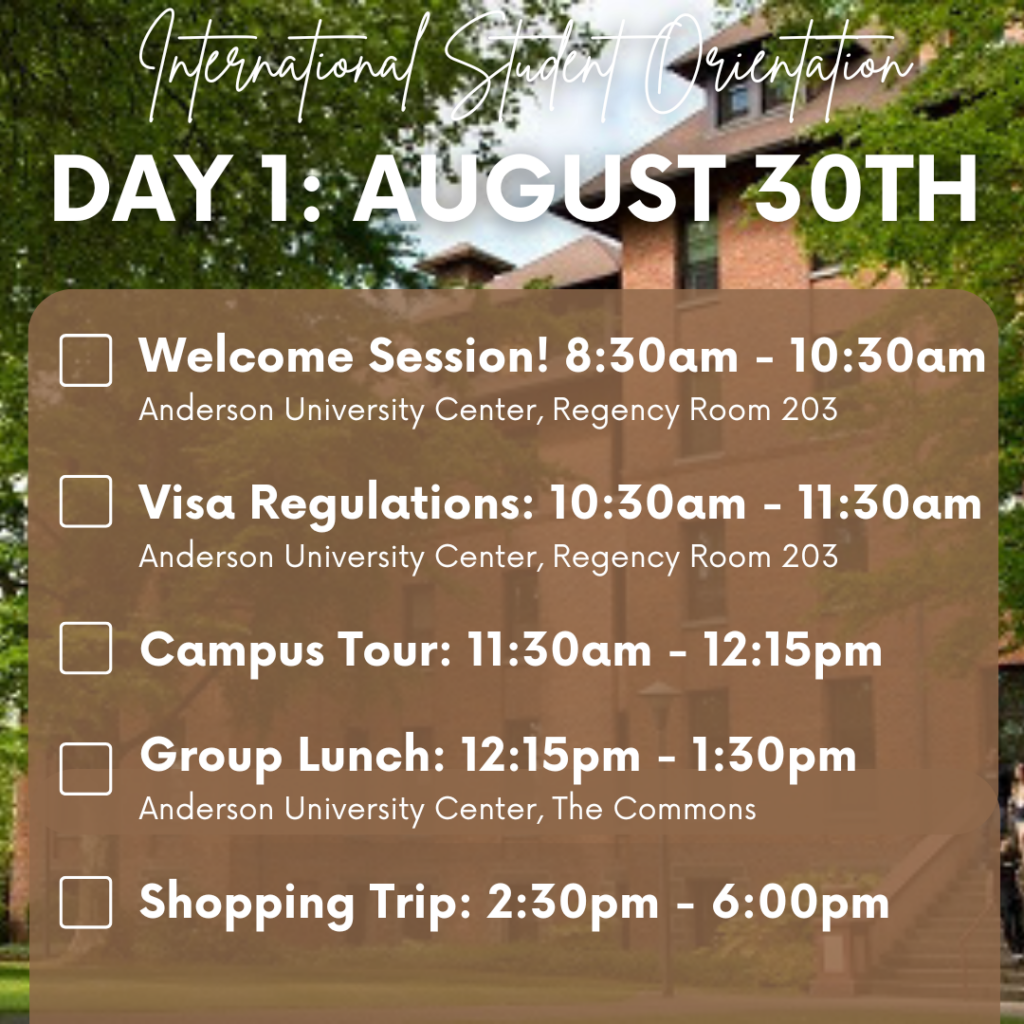 August 30th ISO Schedule
