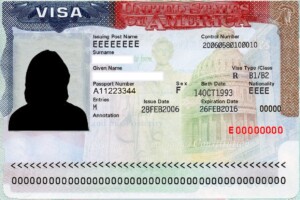 Sample U.S. visa