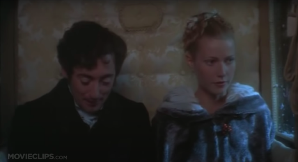 Emma Woodhouse (Gwyneth Paltrow) and Mr. Elton (Alan Cumming) in Douglas McGrath's 1996 film.