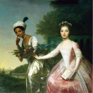 Dido Elizabeth Bell (left) and Lady Elizabeth Murray (right) as painted by David Martin at Kenwood in 1776 ("Dido Elizabeth Belle" Women in History, English Heritage, 2020 )