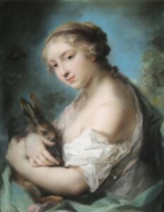Rosalba Carriera, "Girl with a Rabbit" (n.d.) The Huntington Art Museum Collections Catalog.