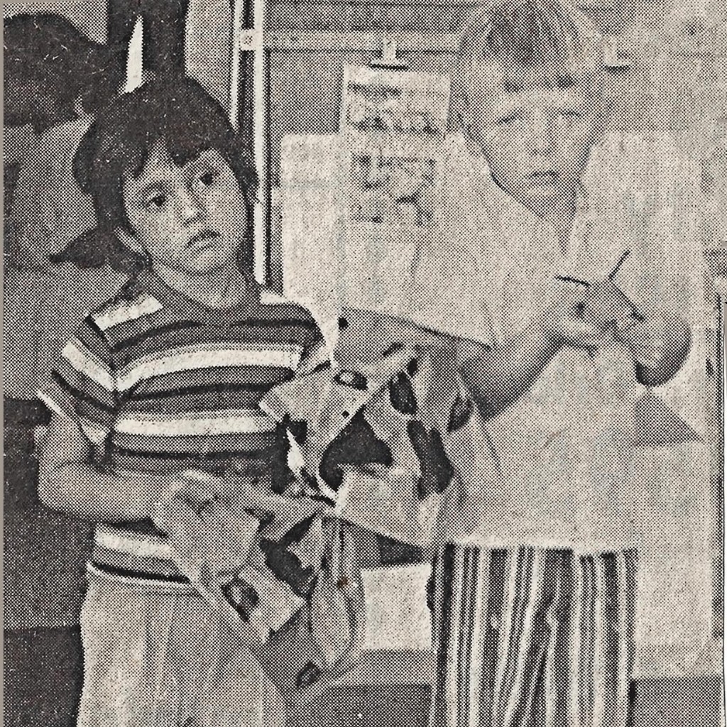 María Chávez as a child in heasdstart Metamorphosis María Chávez and Billy Spear, Dorothy Davis’ students, show off the butterfly and caterpillar they have made, and incidentally, illustrate something about the purpose of headstart.