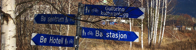 Road signs from Bø