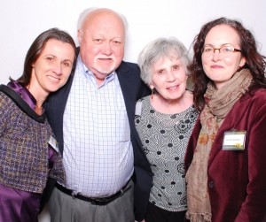 Professors Ward and Jenkins with Ed and Betty Larson, donors to the Johnson/Larson Endowed Scholarship