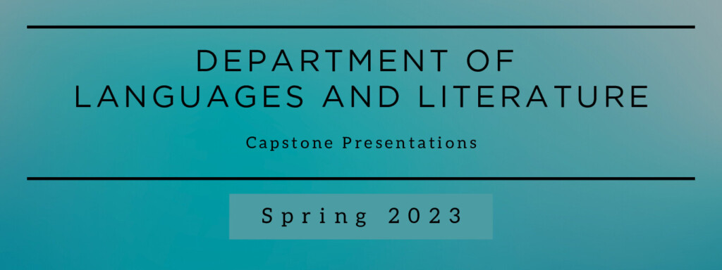 DEPARTMENT OF LANGUAGES AND LITERATURE
