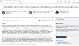 screenshot of Canandian univeristy article