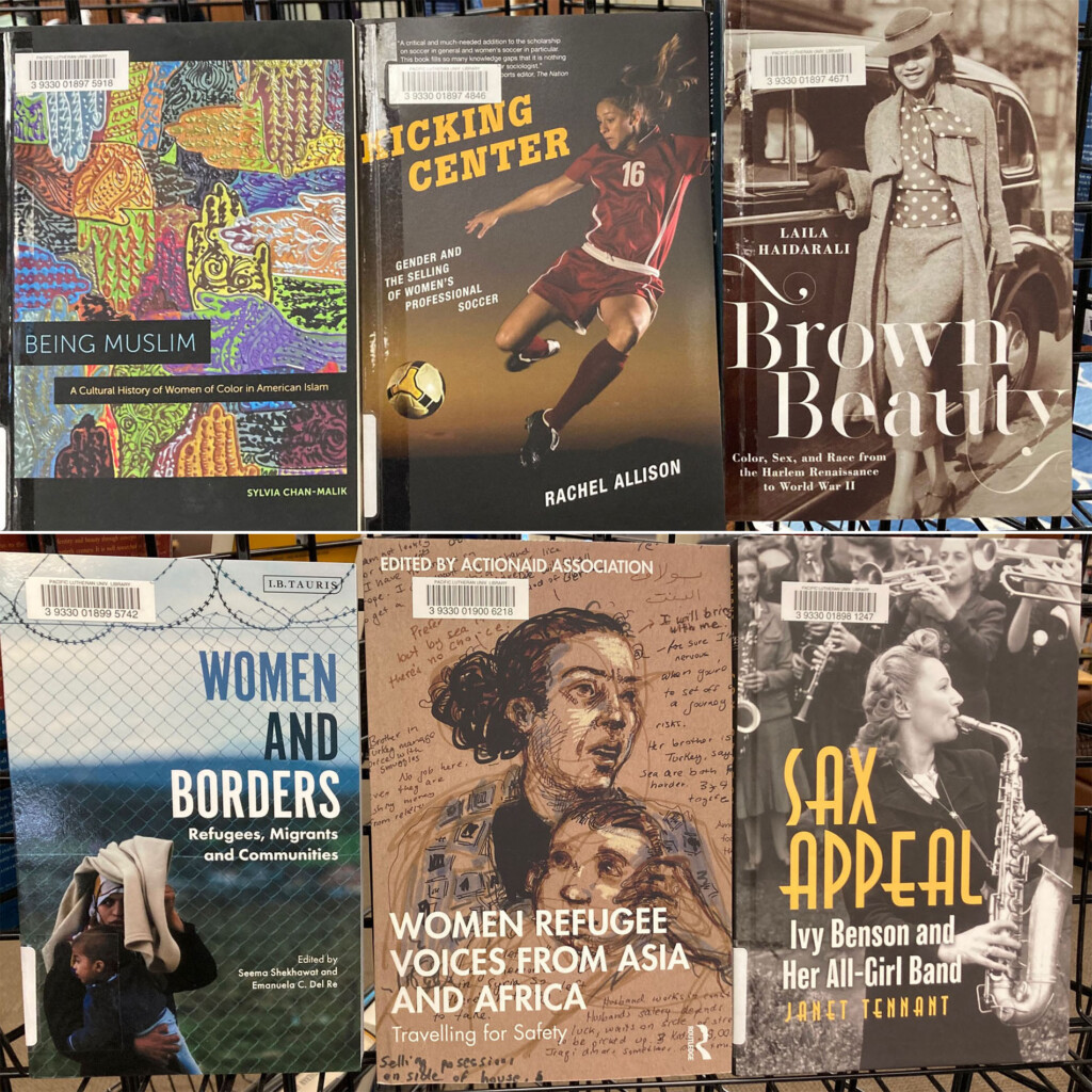 books on display March 2023 for Women's History Month