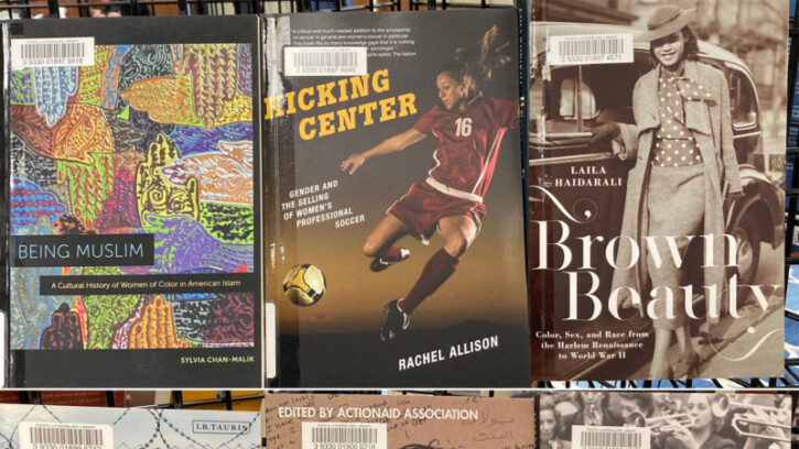 books on display March 2023 for Women's History Month