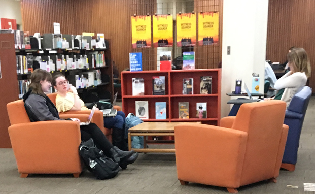 2019 Witness Uganda exhibit in the library lobby