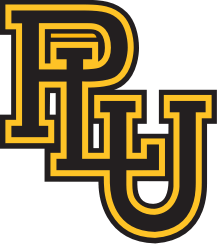 PLU vertical text letters logo