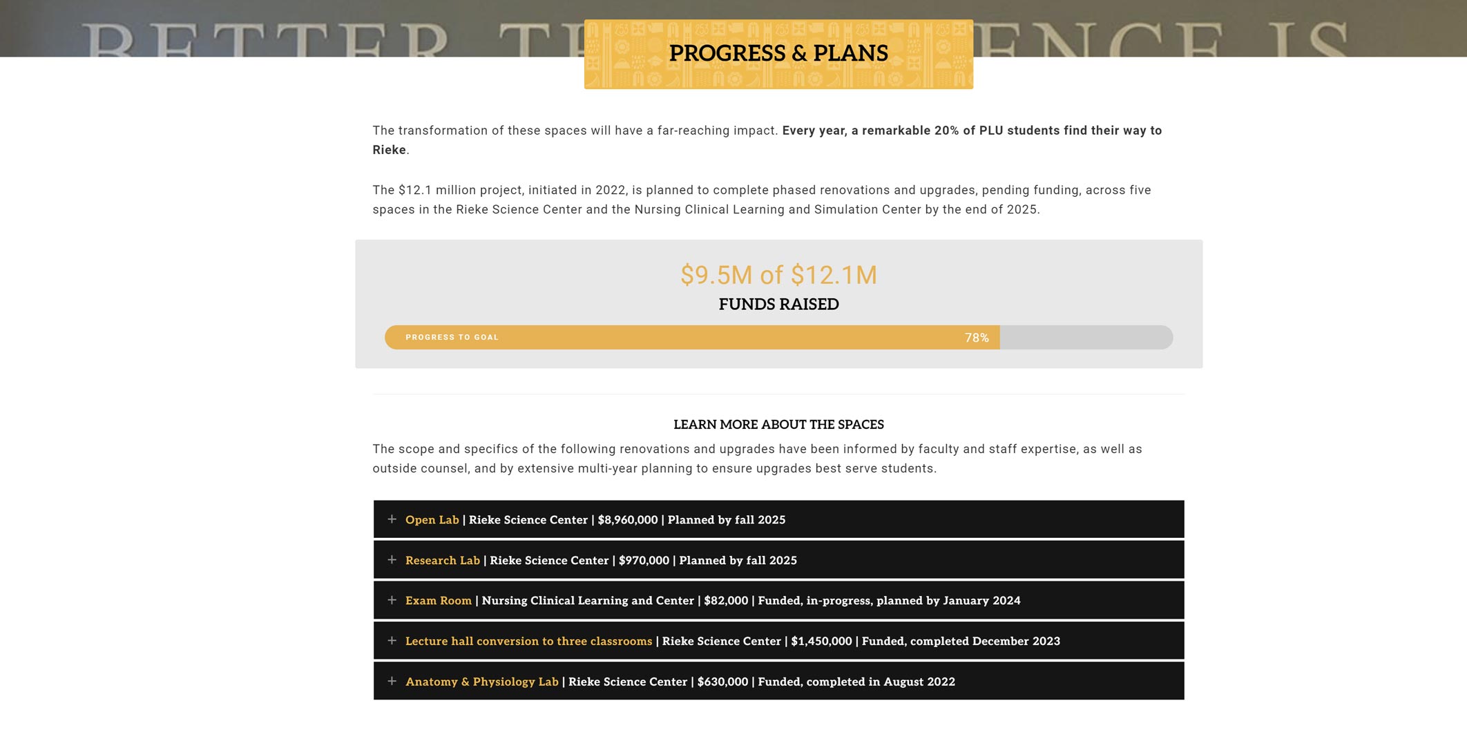 Reike fundraising website screenshot.