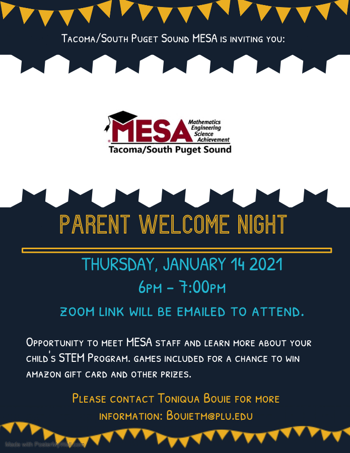 Parent Welcome Night Flyer