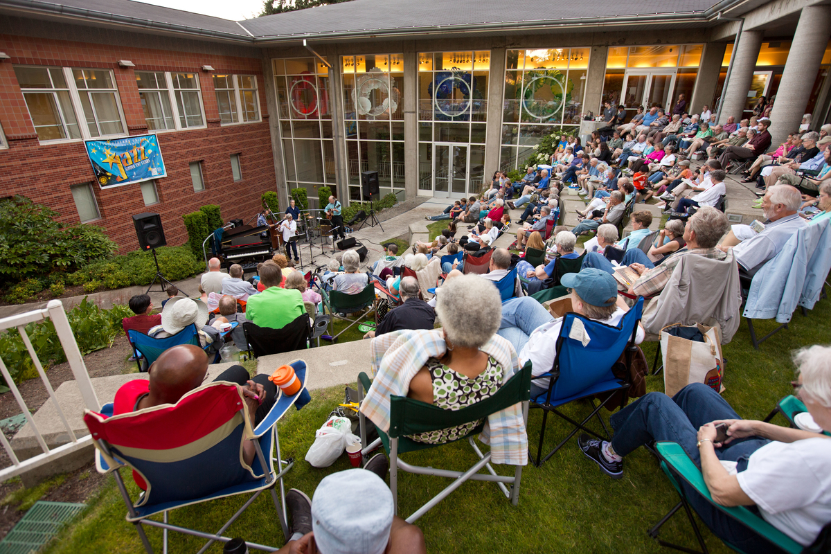 Jazz Under the Stars in the Mary Baker Russell Amphitheater at PLU on Thursday, July 10, 2014. (Photo/John Froschauer)