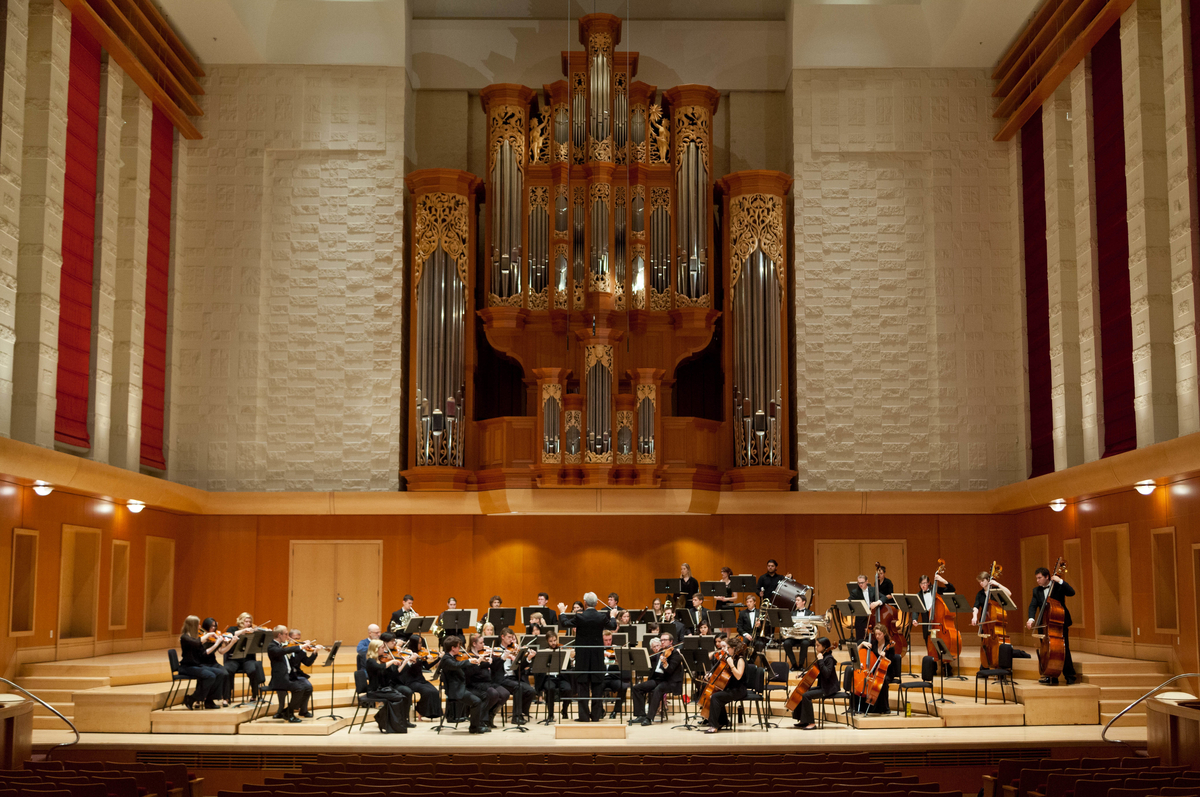 PLU Orchestra in Lagerquist Concert Hall on Monday, Oct. 20, 2014. (PLU Photo/John Froschauer)