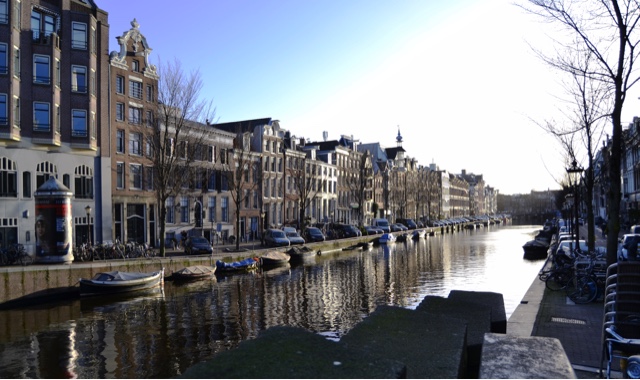 City river front with boats