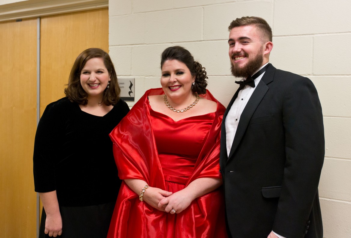 Angela Meade with the Choir of the West students