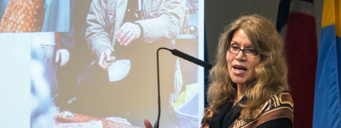 Woman giving a lecture