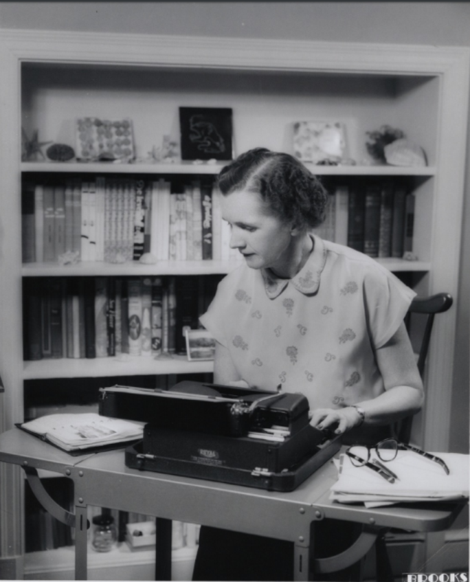 Rachel Carson At a Typewriter - courtesy of the Beinecke Rare Book and Manuscript Library, Yale University