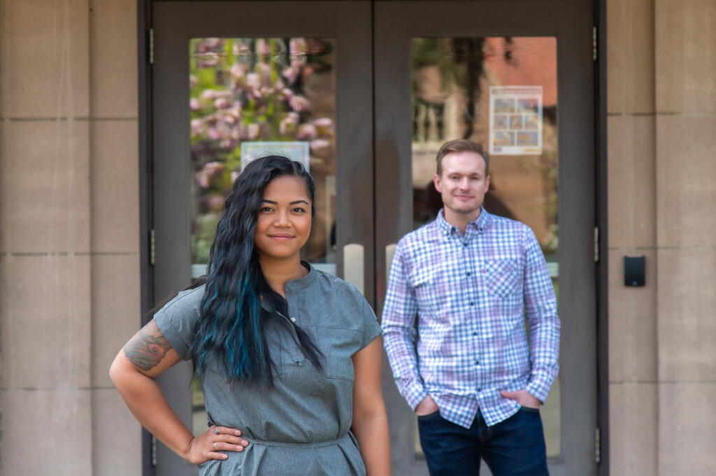 Psychology major Kriszha Sheehy ‘21 and Assistant Professor of Psychology Corey Cook.