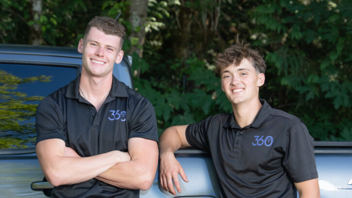 Luke Smith and Lute Connor O’Brien ’27, student-athletes and co-founders of 360 Home Services.