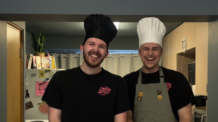 Student hosts of Boyish Charm, Logan Denen and Gabe Davis.
