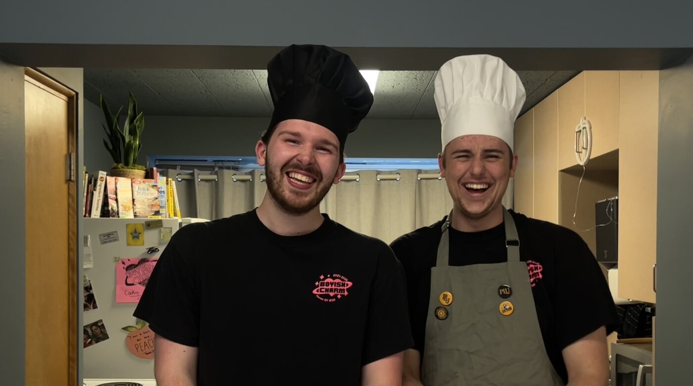 Student hosts of Boyish Charm, Logan Denen and Gabe Davis.