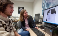 PLU geoscience professor Claire Todd and PLU student Mike Vermeulen