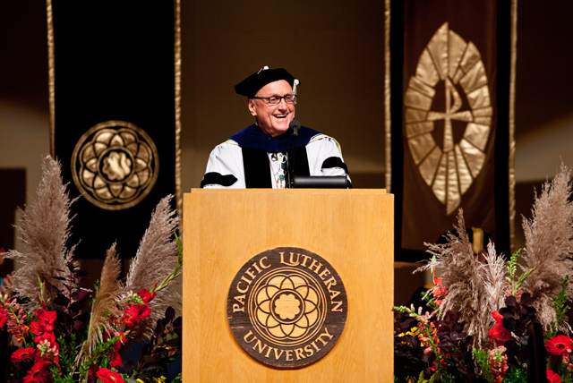 President Loren J. Anderson standing at the podium