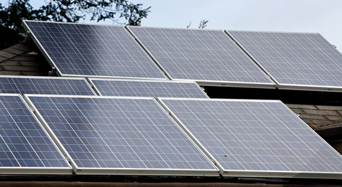 20-ft solar panel system, installed on the Facilities Building