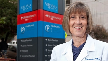 Charleen Tachibana ’77 is the chief nursing officer at Virginia Mason Hospital. (Photo by John Froschauer)