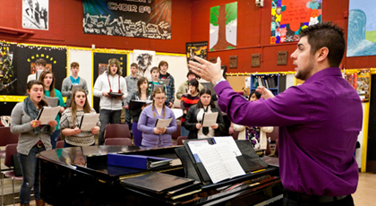 “There is so much value to what we do. Every group has it’s moments of dysfunction, but we are learning how to be better team members,” said Paul Scott ’04, choir director for Enumclaw Public Schools grades 6-12. “In most classrooms, it does not matter if someone else fails. In the music environment, everyone succeeds or everyone fails.”