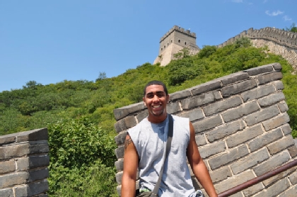 Ford on the Great Wall during his Chengdu trip.