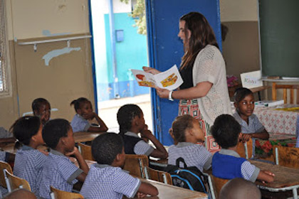 Student teaching in Katutura