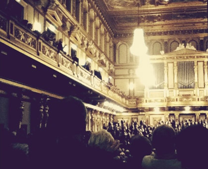 The Vienna Philharmonic performing in the Musikverein.