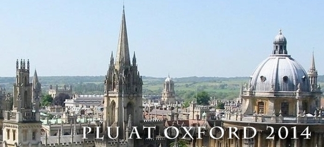 PLU at Oxford 2014 banner