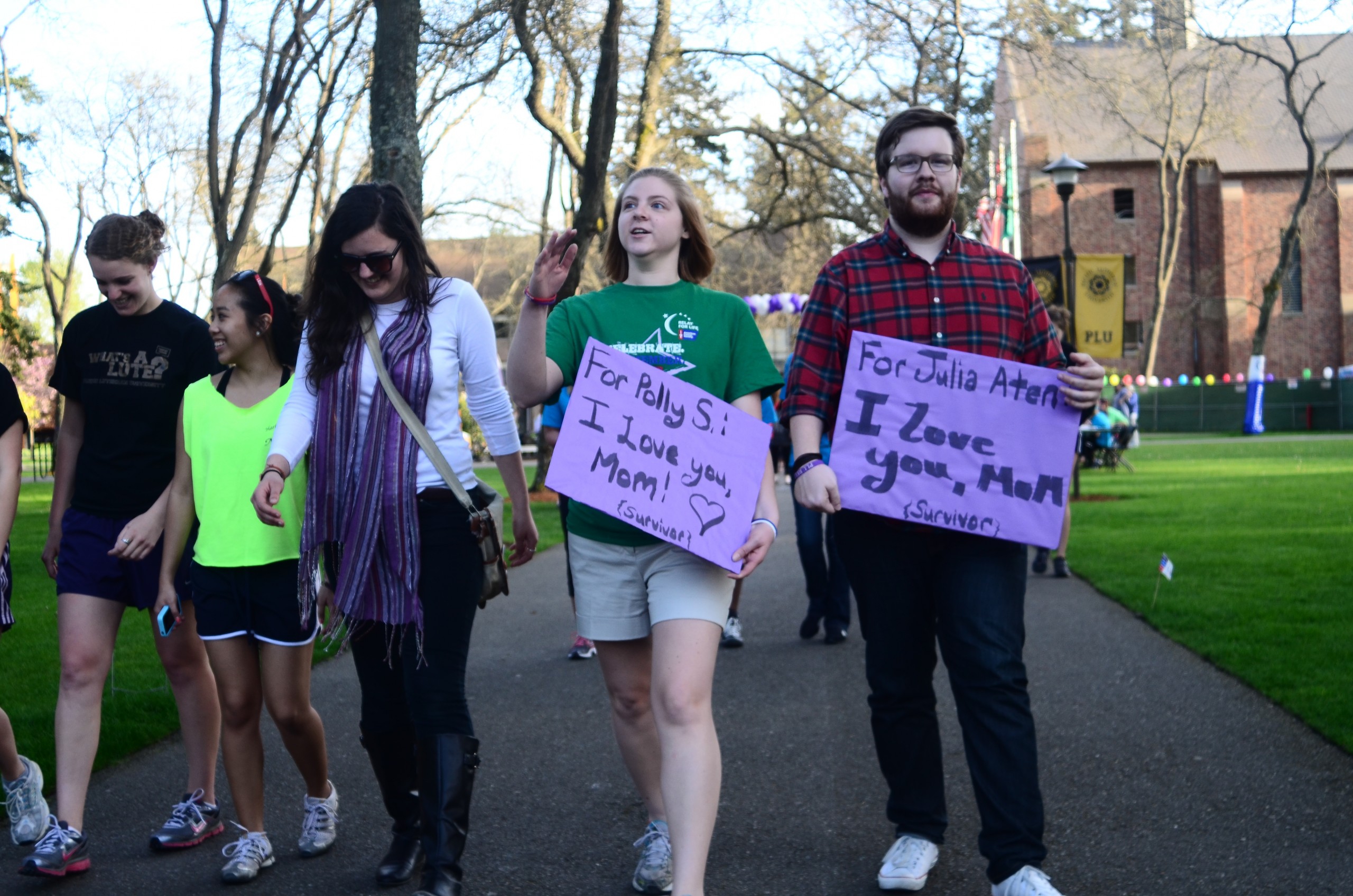 Relay for Life students walking