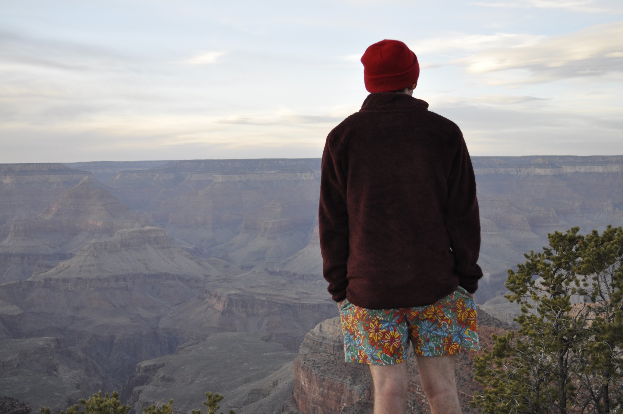 James Olson ’14 peers into the Grand Canyon during a previous Alternative Spring Break trip. (Photo: courtesy of James Olson)