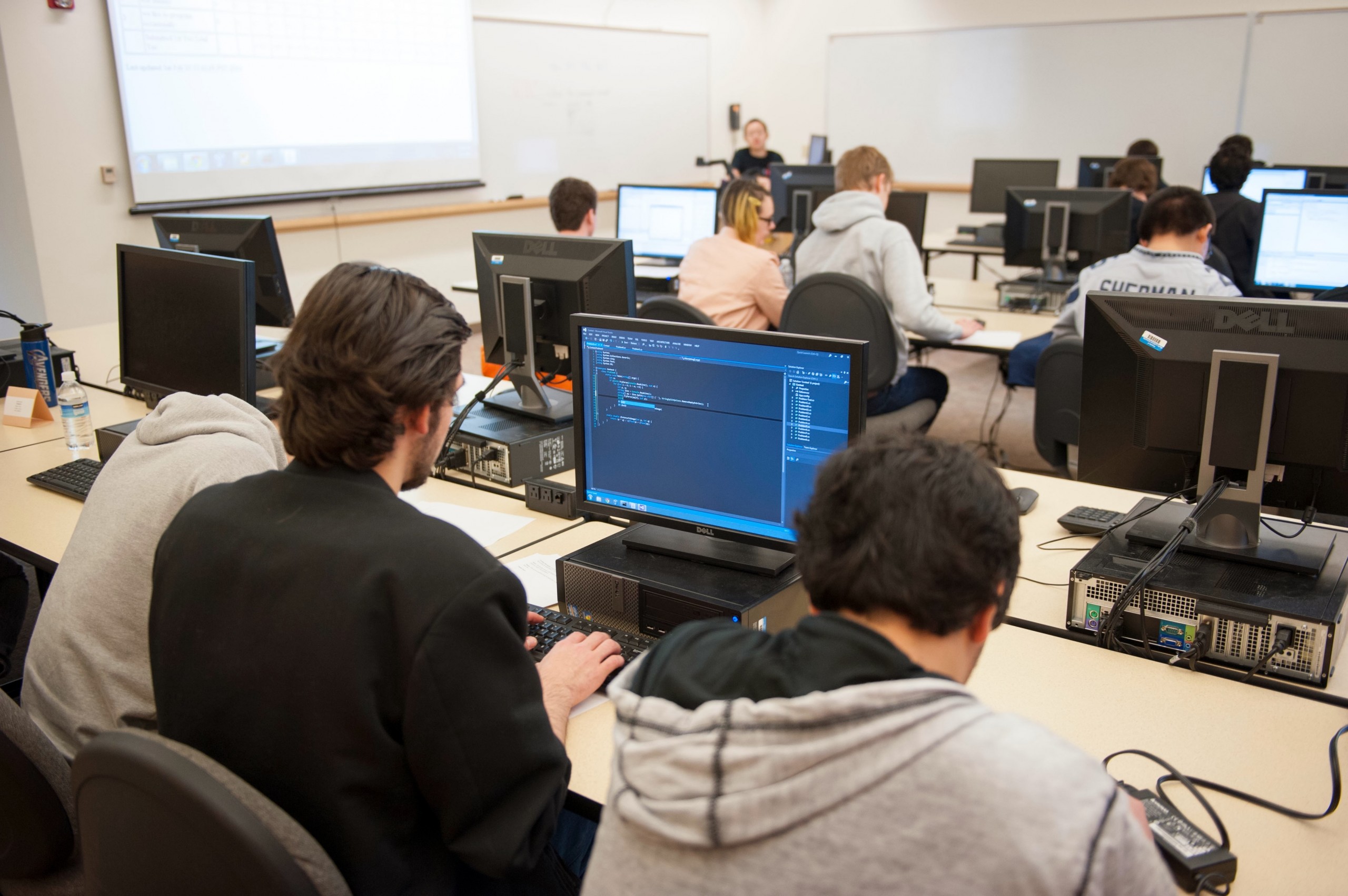 Students compete at PLU’s fourth annual High School Programming Contest on Feb. 1. (Photo: John Struzenberg ’15)