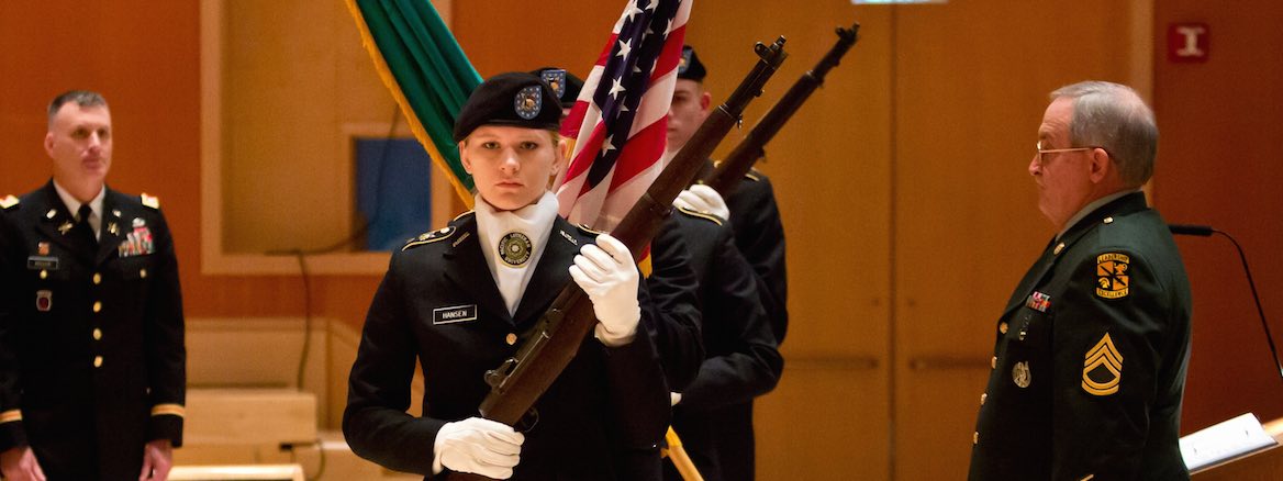 ROTC students Presentation of the Colors