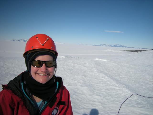Assistant Professor of Geosciences and Environmental Studies Claire Todd on an earlier research trip to Antarctica.