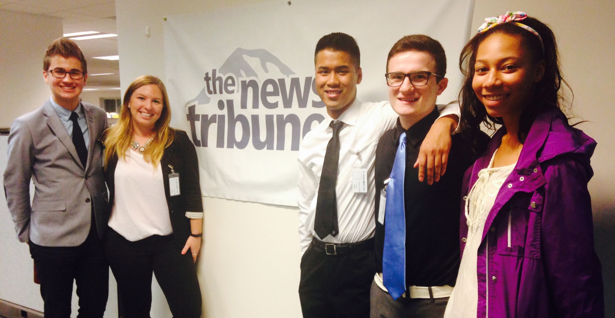 PLU students as reporters for the News Tribune