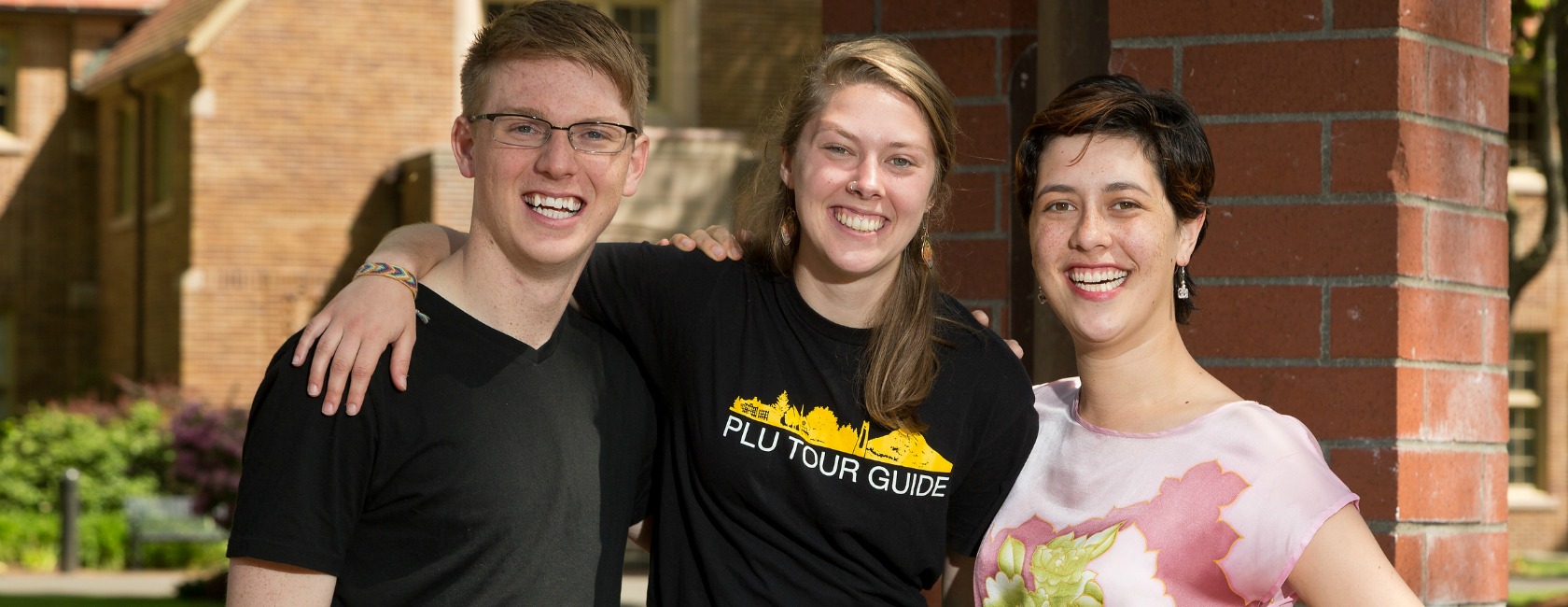 2014 graduates, from left, Tommy Flanagan, Brianna Walling and Lillian Ferraz are three of PLU’s five 2014-15 Fulbright Scholars. (Photo: John Froschauer/PLU)